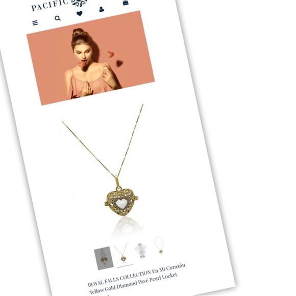 18k Grit, Grace, + Heart Freshwater Pearl+Swarovski Crystal Locket Pendant NWOT - Picture 6 of 9